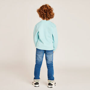 Sudadera de piqué con estampado decorativo niño 