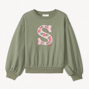 Sweat molleton oversize brodé pour fille  Main Sweat molleton oversize brodé pour fille