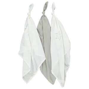 Pack de 3 muselinas de algodón con estampado de estrellas 