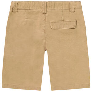 Bermudas lisas con apliques y solapas niño 