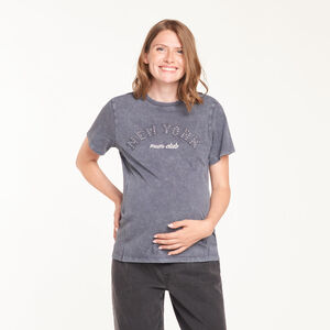 Camiseta de maternidad y lactancia de manga corta con diseño. 