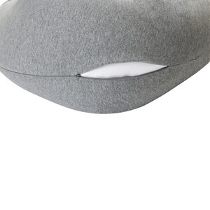 Cojín de lactancia Basic 160 cm con funda jaspeada gris 