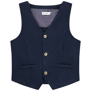 Chaleco sin mangas estilo camarero en color uniforme para niño 