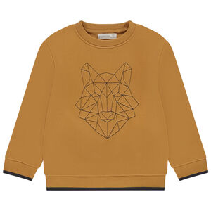 Sudadera de felpa con animal bordado estilo origami para niño 