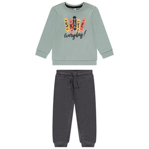 Conjunto de jogging de felpa con estampado fantasía para bebé niño 