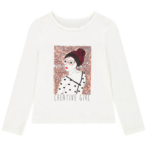 Camiseta manga larga toques brillantes Main Camiseta manga larga toques brillantes
