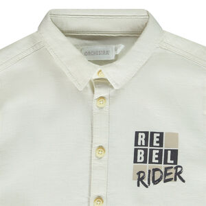 Camisa estampada de algodón de manga larga Rebel Rider de niño 