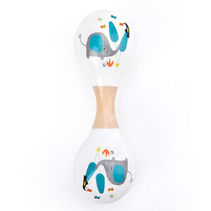 Maraca doble pequeña de madera Crazy Jungle - Blanco Main Maraca doble pequeña de madera Crazy Jungle - Blanco