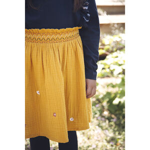Jupe jaune à fleurs pour enfant fille Main Jupe jaune à fleurs pour enfant fille