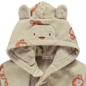 Bata de sherpa con estampado de monos para niño 