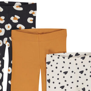 Pack de 3 mallas en jersey con estampado de fantasía niña 