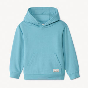 Sweat à capuche en molleton uni pour garçon 