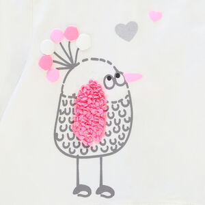 Túnica manga corta print pajarito 