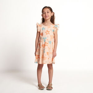 Vestido de tirantes con estampado y espalda al aire para niña  Main Vestido de tirantes con estampado y espalda al aire para niña