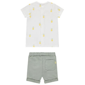 Conjunto 2 piezas con camiseta estampada de piña para bebé niño 