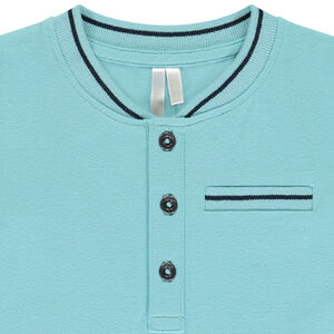 Polo de manga corta con cuello teddy para bebé niño 