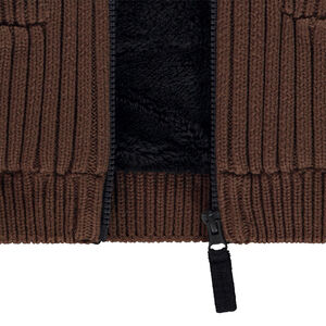 Chaleco de punto fantasía efecto colorblock con capucha para niño 