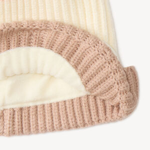 Bonnet de ski fille doublé sherpa à pompon 