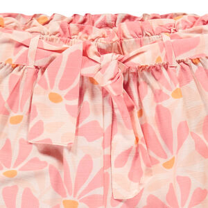 Pantalón culotte fluido con estampado floral niña 
