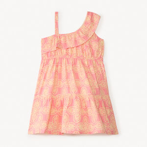 Ropa asimétrica con estampado divertido para niña 