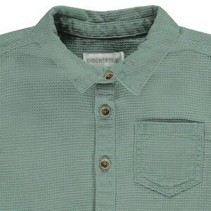 Camisa de manga larga efecto nido de abeja para bebé niño 