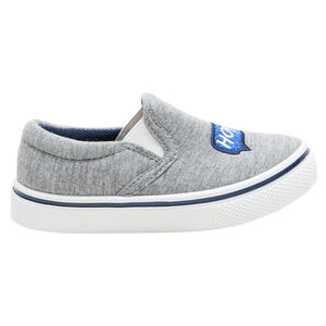 Zapatillas bajas de tela con gomas y bocadillo bordado y ©Smiley de la 24 a la 29 