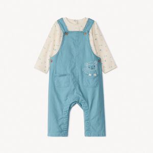 Conjunto de peto liso y camiseta fantasía para bebé niño 