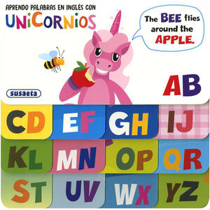 Libro Aprendo palabras en inglés con unicornios +4 años 