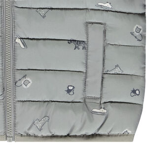 Chaleco acolchado estampado safari para bebé niño 