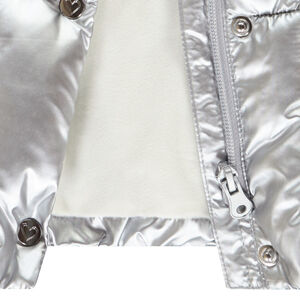 Doudoune sin mangas unicolor efecto irisado para niña 