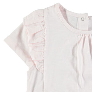 Camiseta de manga corta con volantes. 