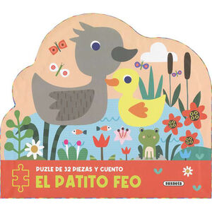 Cuento y puzzle el patito feo +3 años 