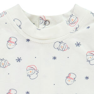 Conjunto de 2 piezas con motivo de muñecos de nieve para bebé niño. 