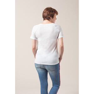 Camiseta premamá de manga corta con mensaje estampado 