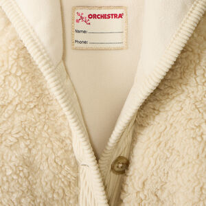 Chaqueta de sherpa jaspeada para bebé niña 