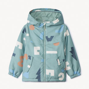 Cortavientos con capucha estampado arty para niño  Main Cortavientos con capucha estampado arty para niño