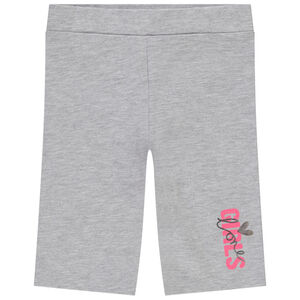 Ciclista liso con detalle de fantasía en el bajo para niña 