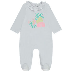 Pelele con cuello volante para bebé niña 