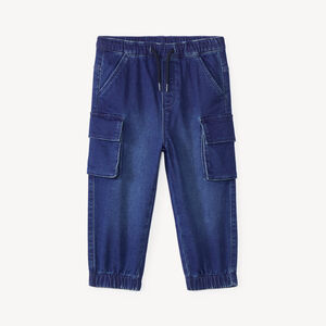 Jean jogger para bebé niño con bolsillos de cargo 