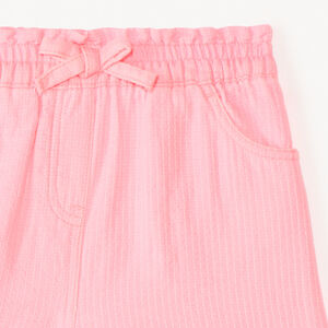 Short de tela de color sólido para bebé niña 