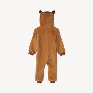 Pelele divertido de zorro en sherpa para bebé niño 