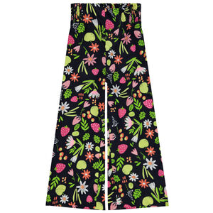 Pantalón ancho estampado de frutas para niña 