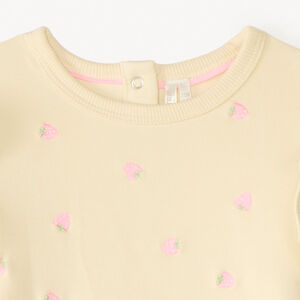 Sudadera de felpa oversize con bordado divertido niña. 