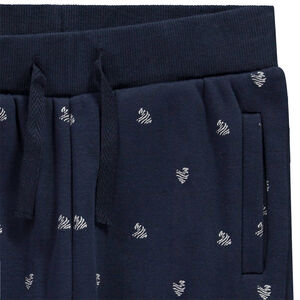 Pantalón de chándal impreso con corazones en contracolado para niña 