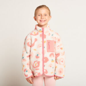 Veste en sherpa moutonnée fantaisie arty pour fille   Main Veste en sherpa moutonnée fantaisie arty pour fille