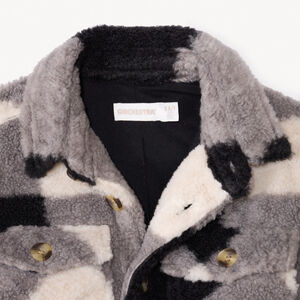 Sobrecamisa de cuadros en sherpa para niño 