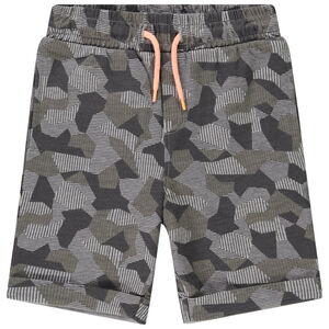 Bermudas de felpa estampadas en camuflaje para niño 