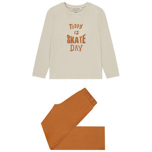 Pijama largo de 2 piezas con estampado de fantasía para niño 