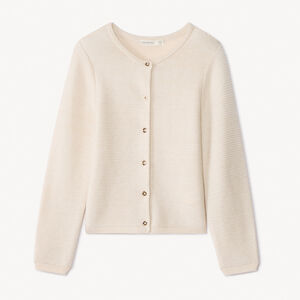 Gilet manches longues en tricot uni pour fille   Main Gilet manches longues en tricot uni pour fille