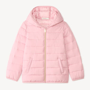 Chaleco acolchado para niña en tela repellente lisa 